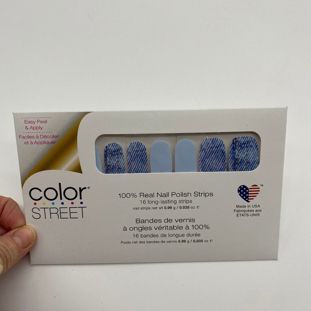 New Color Street Real Nail Polish Strips USA 1 Pack of Blue Jean Baby  Sealed